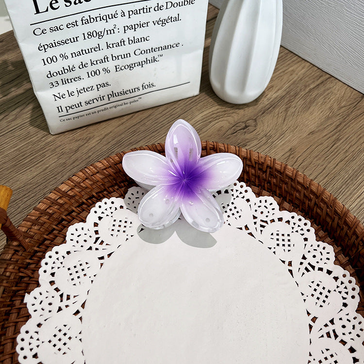 Wholesale Plumeria Gradient Shark Grab Clip